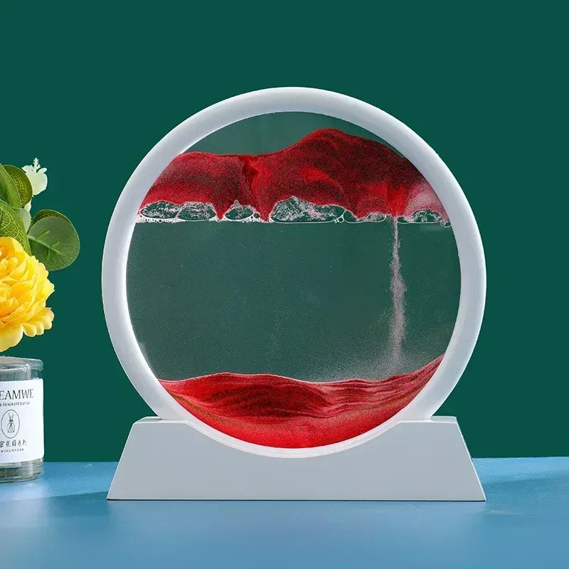 3D Sand Art Hourglass - Deep Sea Sandscape Glass Decor for Home and Office