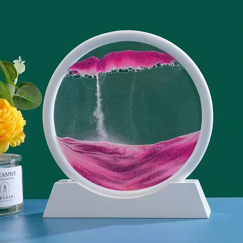 3D Sand Art Hourglass - Deep Sea Sandscape Glass Decor for Home and Office