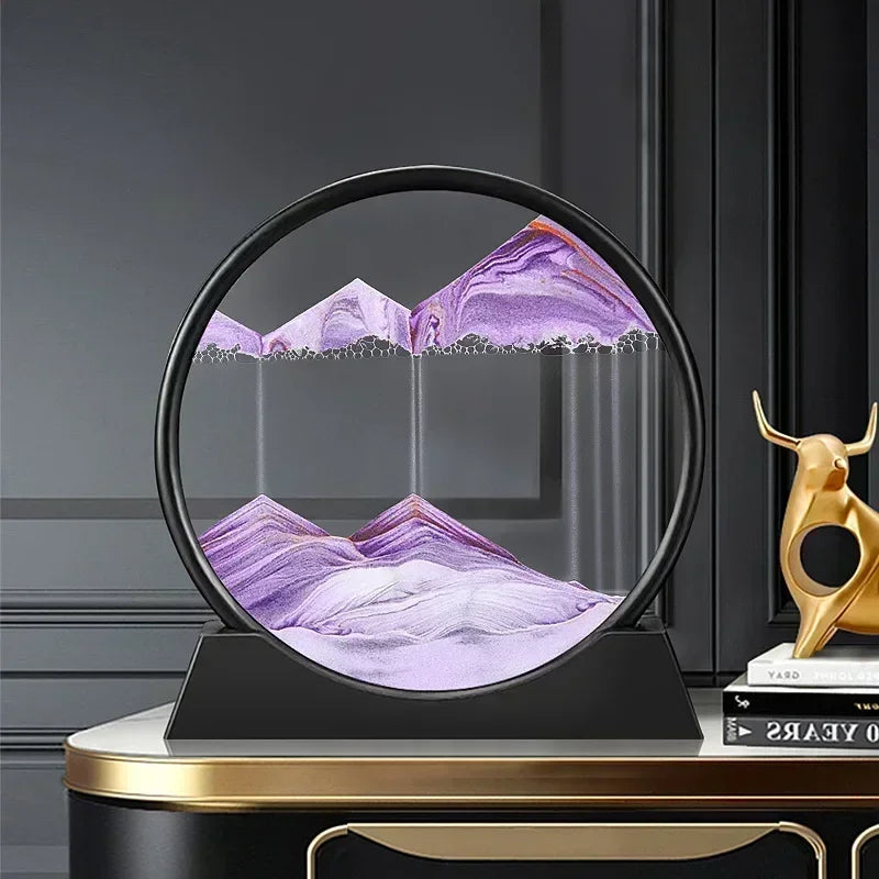 3D Sand Art Hourglass - Deep Sea Sandscape Glass Decor for Home and Office