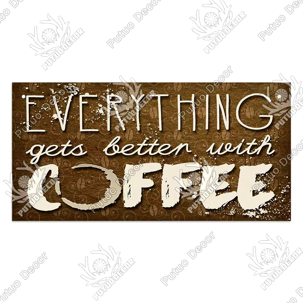 Coffee Wooden Hanging Signs Decorative Plaques Door Wooden Plaque in Home Decor Cafe Kitchen Hanging Home Decor