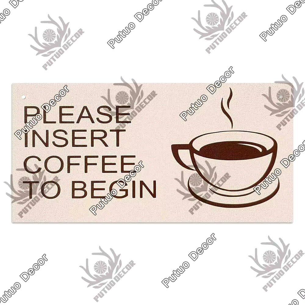 Coffee Wooden Hanging Signs Decorative Plaques Door Wooden Plaque in Home Decor Cafe Kitchen Hanging Home Decor