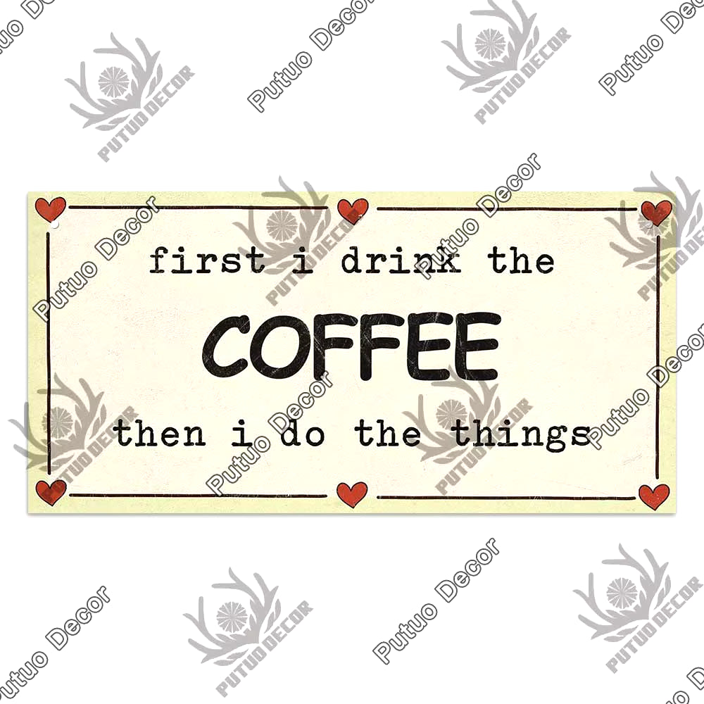 Coffee Wooden Hanging Signs Decorative Plaques Door Wooden Plaque in Home Decor Cafe Kitchen Hanging Home Decor