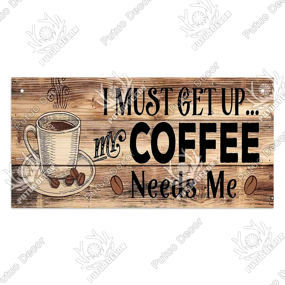 Coffee Wooden Hanging Signs Decorative Plaques Door Wooden Plaque in Home Decor Cafe Kitchen Hanging Home Decor