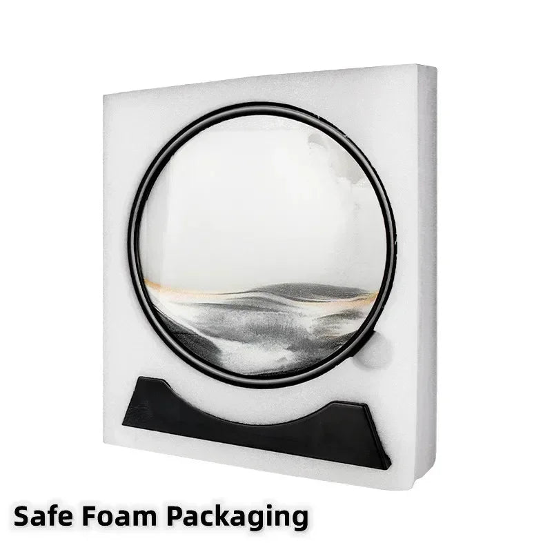 3D Sand Art Hourglass - Deep Sea Sandscape Glass Decor for Home and Office