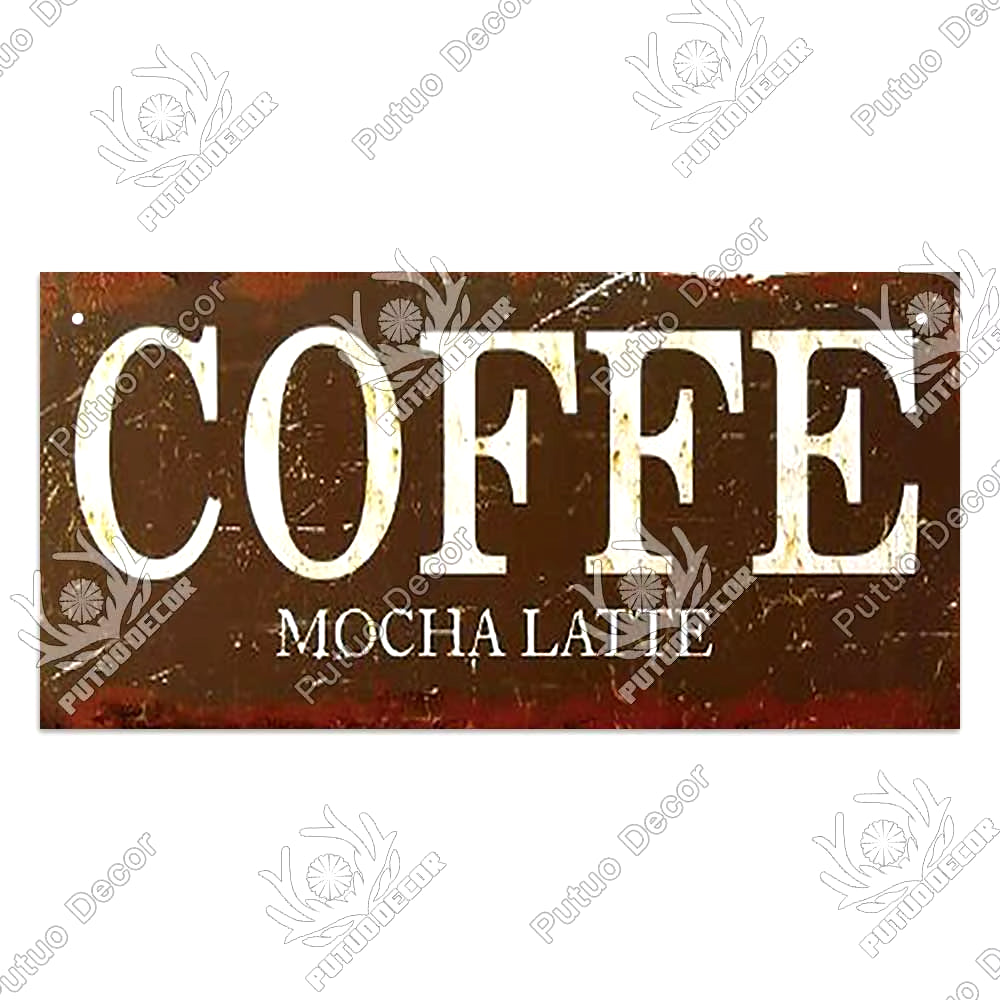 Coffee Wooden Hanging Signs Decorative Plaques Door Wooden Plaque in Home Decor Cafe Kitchen Hanging Home Decor