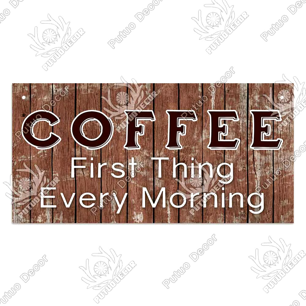 Coffee Wooden Hanging Signs Decorative Plaques Door Wooden Plaque in Home Decor Cafe Kitchen Hanging Home Decor