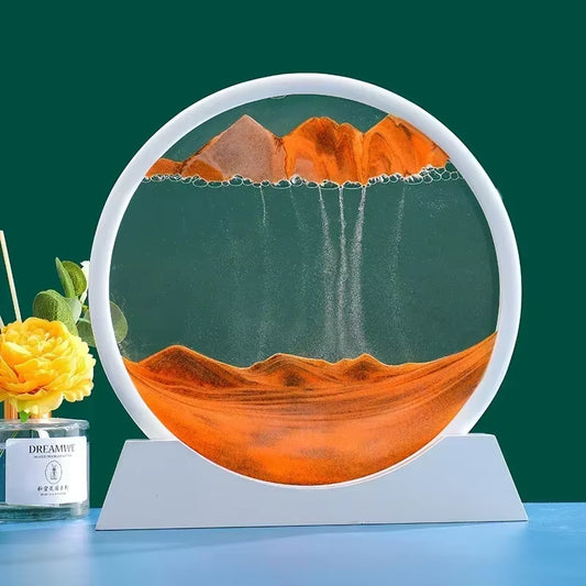 3D Sand Art Hourglass - Deep Sea Sandscape Glass Decor for Home and Office